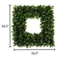 thumbnail image 2 of Pure Garden 16.5-Inch Indoor/Outdoor Artificial Greenery Boxwood Wreath for Frontdoor, Summer/Spring Decor, Green, 2 of 7