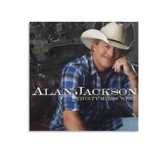Alan Jackson Art Country Singer Poster (27) Posters Art Print Wall Photo Paint Poster Hanging Picture Family Bedroom Decor Gift 28x28inch(70x70cm)