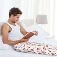 thumbnail image 5 of Logiee Lips Kiss Print Pajama Pants for Men,Men’s Pajama Bottoms,Mens PJ Pants with Pockets & Button Fly-Small, 5 of 6