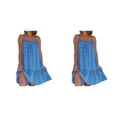 thumbnail image 2 of Vestido bohemio Minnieouse elegante y cómodo mujer largo Vintage sin hombros azul S, 2 of 6