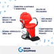 thumbnail image 3 of Sillón de Peluquero Gran Shopping, Cabecera Ajustable rojo, 3 of 10