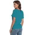 thumbnail image 6 of Women's Short Sleeve Boat Neck Dolman Top with Side Shirring, 6 of 6