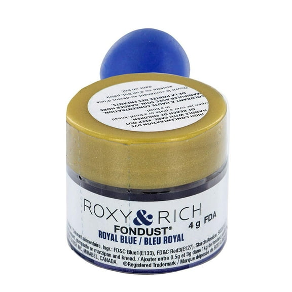 Fondust Hybrid Powder Food Color Royal Blue, 4 Grams by Roxy & Rich