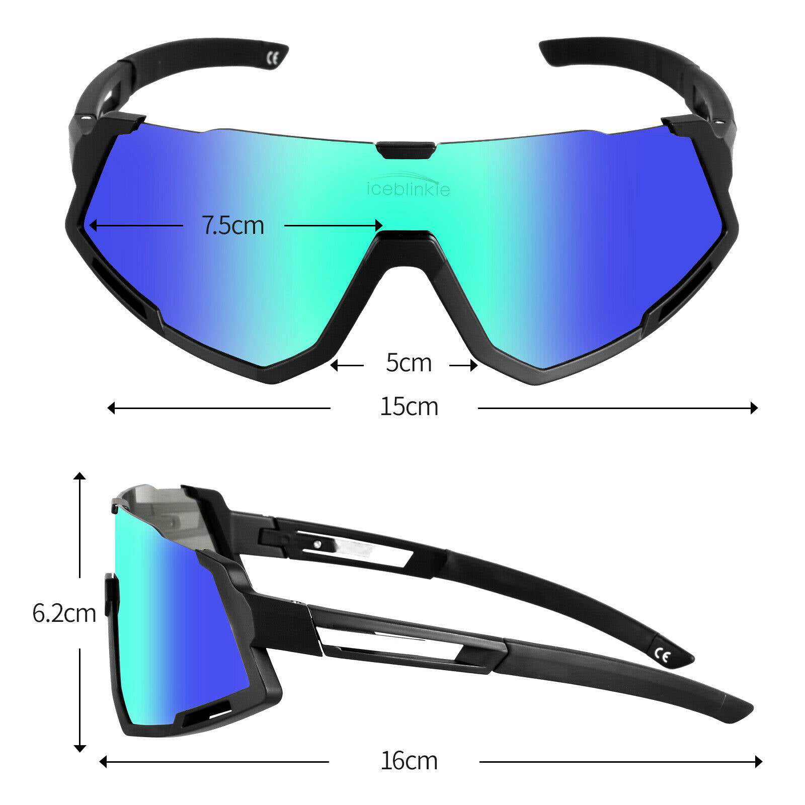 iceblinkie Polarized Cycling Glasses Bike Goggles Sports Sunglasses with 5 Lens 