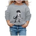 thumbnail image 2 of PMVFHDE Mode Enfant Chandails à Capuchon & Chandails en Molleton Mode Enfant Personnalité Décontractée Ample Imprimé Col Rond Sans Capuche Manches Longues Chandail en Molleton Gris,110, 2 of 2
