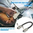thumbnail image 1 of Ángulo recto 15 cm 6,35 mm macho a macho Cable de conexión de guitarra para pedales de efectos, 1 of 6