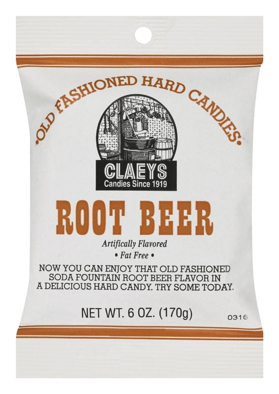 Claey's Fat-Free Old Fashioned Root Beer Hard Candies, 6 Oz