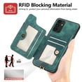 thumbnail image 4 of Dteck for Samsung Galaxy S20 FE Case Wallet with Card Holder,Ring Stand,Wrist Strap,RFID-Blocking PU Leather Protective Magnetic Flip Cover, Green, 4 of 10