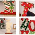 thumbnail image 6 of Wadada Christmas Table Decoration Signs, Xmas Party Wooden Table Topper Centerpieces, Tiered Tray Decor, Rustic Farmhouse Tabletop Wood Sign Desk Decor (Letters), 6 of 7