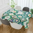 thumbnail image 2 of Yayeee Tablecloths 60" x 60" Rectangle Wrinkle Resistant Party Table Cover, Green Geometric Flowers, 2 of 8