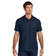 thumbnail image 3 of Gildan Softstyle Pique Polo for Adults, Modern Classic Fit, Short Sleeve Casual Polo Shirt, Navy, L, 3 of 5