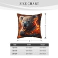 thumbnail image 2 of KLL Cute Maple Leaf Koala Decorative Throw Pillow Covers Velvet Soft for Couch Sofa Bedroom Living Room Outdoor (No pillow core)- 18"x18", 2 of 5