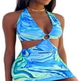 thumbnail image 1 of EIMELI Robe Mini Ajourée pour Femmes Robe d'Été Sans Manches Col en V pour Filles, 1 of 6