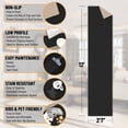 thumbnail image 3 of Sweet Home Stores Non-Slip Rubberback Solid 3x12 Runner Rug, 2'7" x 12', Black, 3 of 13