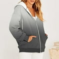 thumbnail image 2 of UTSJKR Women's Oversized Gradient Hoodies Full Zipper Long Sleeve Pullover Sweatshirt Fleece Lined Warm Jacket 2024 Fashion Winter Outwear Gray XL, 2 of 6