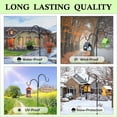 thumbnail image 4 of CoPedvic Double Shepherds Hooks for Outdoor, 2 Pack 46 Inch Bird Feeder Pole with 5 Prongs Base, Heavy Duty Garden Hook for Hanging Plant, Lantern, Hummingbird Feeder, 4 of 5