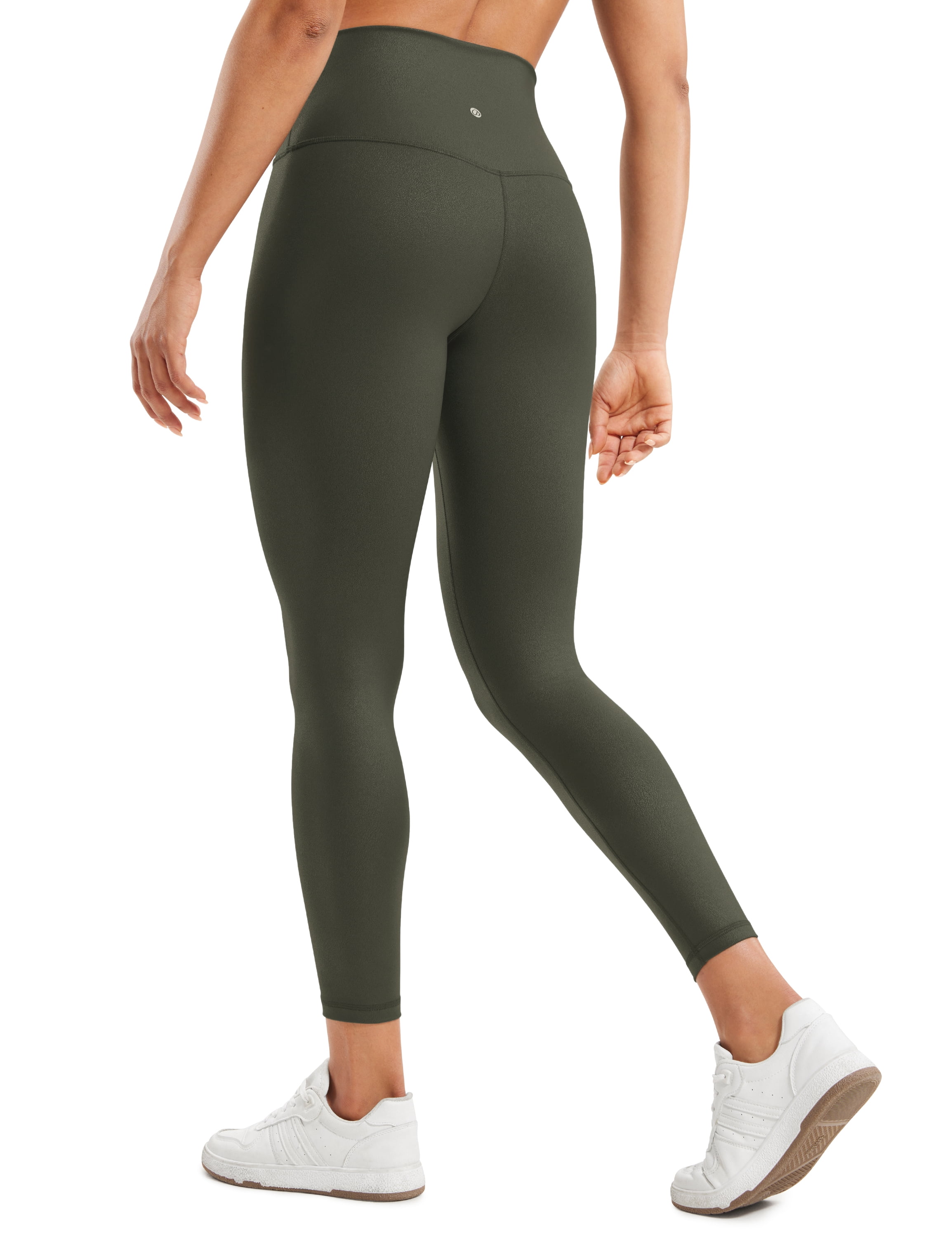 CRZ YOGA Butterluxe Matte Faux Leather Leggings for Women 25 Inches High Waisted