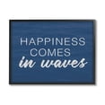 thumbnail image 2 of Stupell Industries Inspirational Happiness Comes in Waves Blue Coastal Waves,30 x 24, Design by Lux + Me Designs, 2 of 5