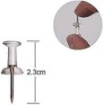thumbnail image 2 of 100 Units Clear Plastic Head Push Pins, Rose Gold Thumbtacks, Wall Push Pin, Corkboard Push Pins, I-shaped Needle, 2 of 5