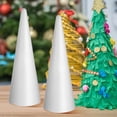 thumbnail image 3 of 2 conos de goma eva: Árbol de goma eva blanco en forma de cono para manualidades, Navidad, escuela, bodas, cumpleaños y proyectos caseros., 3 of 8