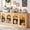 Black and Rustic, variant on Homieasy 94" Black&Rustic Arched Console Table with LED Lights & Adjustable Shelves - Farmhouse Sofa Table, Sideboard Buffet for Entryway, Hallway, Living Room