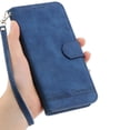 thumbnail image 2 of Wallet Case for Google Pixel 10A Flip Phone Case with Card Slots, Cash Pocket, Kickstand, Magnetic Closure & Wrist Strap, TPU Soft Shell Cover Blue, 2 of 6