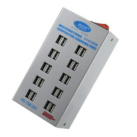 

LIKEM 20 Port Usb Hub Charger Fast Charging Station Desktop Smartphone Tablet 5V