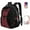 Red, variant on Laptop Backpack Extra Large Travel 17- 18.4 inch Water Resistant Business Gaming Computer Backpack with USB Charging Port Earphone Hole College School Bookbag