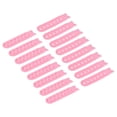 thumbnail image 1 of Unique Bargains 8 Pairs Snapback Strap Cover, 7 Holes Plastic Adjustable Hat Snap Buckle Replacement (Pink), 1 of 7