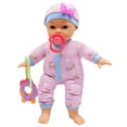 thumbnail image 5 of Dream Collection: Baby Doll Starter Set - Pink & Blue, 12" Lifelike Doll, Mix & Match Clothes, 3 pc Feeding Accessories, Soft & Posable, Kids Ages 2+, 5 of 8