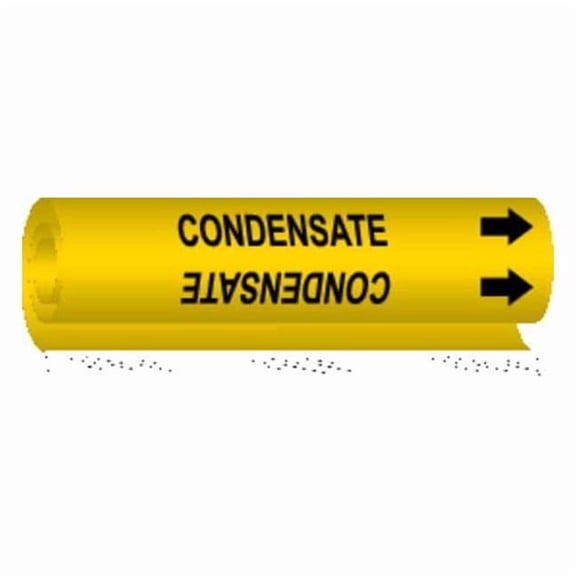 Brady Pipe Marker, Condensate, Y, 2-1/2to7-7/8 In, 5662-II 5662-II