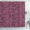 thumbnail image 1 of Ambesonne Pink Zebra Shower Curtain, Savannah Art Pattern, 69"Wx84"L, Black Pink Pale Mauve, 1 of 3