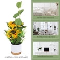 thumbnail image 3 of GOOHOCHY Girasol artificial en maceta, bonsái falso, girasol artificial, planta en maceta decorativa, bonsái artificial, 3 of 8