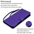 thumbnail image 6 of Ebizware for iphone 14 Plus Phone Case, Leather Wallet Case with Credit Card Cash Holder & Lanyard Magnetic Folio Flip Kickstand Cover for iphone 14 Plus [Purple], 6 of 8