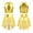 Gold, variant on Aislor Kids Girls Shinny Metallic Sleeveless Turtleneck Crop Top with Skirt for Cheerleading Dancing Gold 10