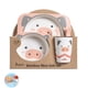 thumbnail image 2 of Vajilla Para Niños De 5 Uds., Juego De Vajilla De Fibra De Bambú De Dibujos Animados, Incluye Plato, Tazón, Taza, Cuchara, Tenedor Para El Chico Del Hogar Minnieouse BA000769-02, 2 of 6