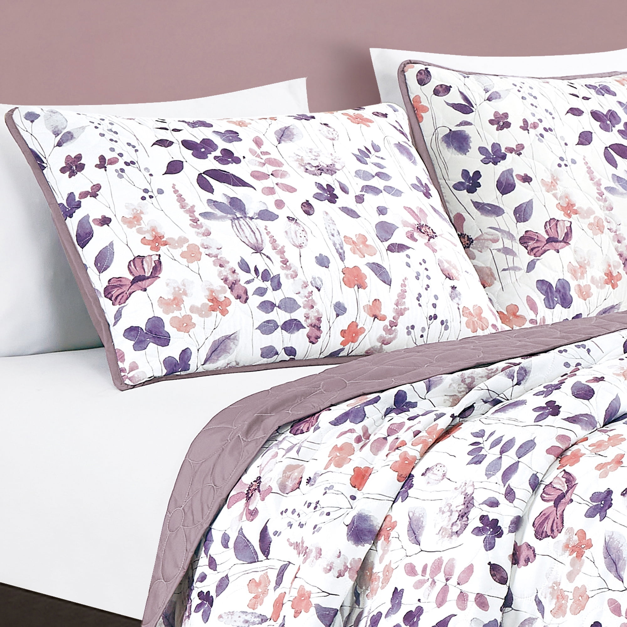 Evjk 3-Piece Decorative Lightweight Bedspread Set – Oversized, Microfiber with Vibrant Print, Queen