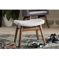 thumbnail image 5 of Baxton Studio Vera Mid-Century Modern Light Grey Fabric Upholstered Ottoman, 5 of 5