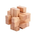 thumbnail image 2 of Wooden Brain Teaser Puzzles, Interlocking Games for IQ Test, Intellectual 3D Assembling Educational Toy Set, 2 of 7