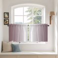 thumbnail image 3 of Dark Purple Ombre Tier Curtains, Modern Gradient Abstract Art Light Filtering Kitchen Curtains, 2Pcs Rod Pocket Half Window Treatments Panels for Sink Cafe Cabinet Camper 27.5x36 Inches, 3 of 9