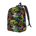 thumbnail image 1 of Naloa Game Joysticks Print Durable Canvas College Rucksack,Laptop Excursion Backpack,Travel Notebook School Backpack,Bookbag For Men Women-Small, 1 of 5