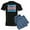 With Blue Strpe Pant, variant on CafePress - Abstract Paint Splatter Transgender Pride Flag Pajamas - Men's Dark Loose Fit Cotton Pajama Set