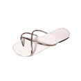 thumbnail image 6 of Xucatan Women's Crisscross Strap Flat Sandals, Multiple Glossy Thin Straps Low Heel Slippers, Patent Leather Casual Summer Shoes, Versatile Colorful Design for Spring Daily Gift, 6 of 9