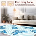 thumbnail image 2 of Flatwoven High Traffic Area Rug, Serene Aquatic Landscape with Graceful Sea Turtles and Waves, Non Slip, Stain Resistant, Washable Area Rugs for Living Room, Bedroom(Blue, 4X6), 2 of 8
