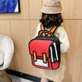 thumbnail image 5 of Holloyiver 3D Jump Style Kawaii Backpack, 16Inch Sketch Cute Cartoon 2D Drawing from Comic Paper Anime Bookbag School Supplies Fun Daypack (Red), 5 of 7