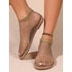 thumbnail image 1 of Women's Fashionable Breathable Flat Sandals With Hollow Out Design, Rhinestone And Fishnet Details, 1 of 4