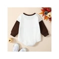 thumbnail image 3 of Jkerther Baby Girl Boy Thanksgiving Outfit Turkey Print Contrast Color Romper Long Sleeve Jumpsuits Bodysuits, 3 of 7