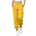 thumbnail image 3 of fatyb Boys Girls Cotton Sweatpants High Waist Casual Joggers Solid Color Pull on Pants with Pockets, 3 of 4