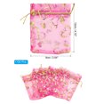 thumbnail image 2 of REGALWOVEN Heart Printed Organza Bags, Mini Pouches for Jewelry, Candy, Perfume, and Cosmetics Rose Red 4.72"x3.5", 2 of 6