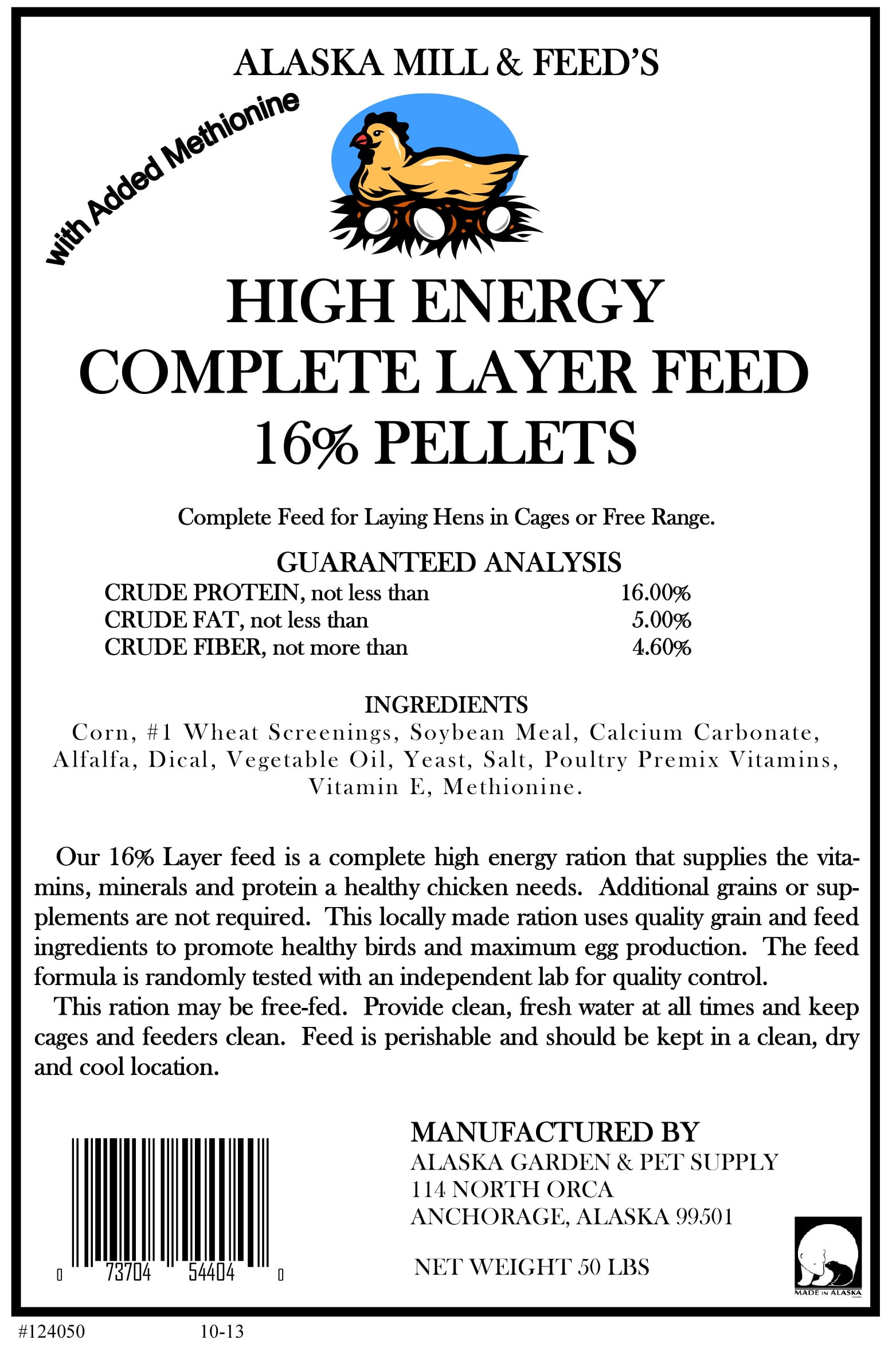 ALASKA GARDEN AND PET LAYER 16% PELLET